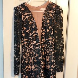 Dress the Population sequin open V mini dress - M